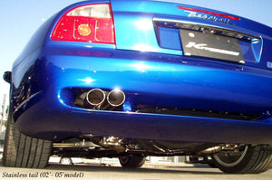 KREISSIEG CAT-BACK F1 SOUND VALVETRONIC EXHAUST SYSTEM TITANIUM FLOATING CURL TAIL SANDBLASTED KSG LOGO MARK EARLY MODEL FOR MASERATI COUPE V8 4.2 MASERATI SPIDER V8 4.2 YEAR 02~05 V8 4.2L MCP-05-TITANIUM-EARLY