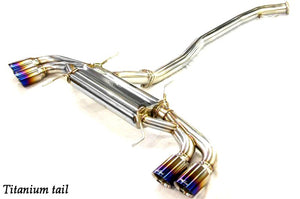 KREISSIEG CAT-BACK F1 SOUND VALVETRONIC EXHAUST SYSTEM TITANIUM FLOATING CURL TAIL SANDBLASTED KSG LOGO MARK FOR NISSAN R35 GT-R NSGTR-05-TITANIUM