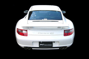 KREISSIEG CAT-BACK F1 SOUND VALVETRONIC EXHAUST SYSTEM TITANIUM FLOATING CURL TAIL SANDBLASTED KSG LOGO MARK FOR PORSCHE 997 CARRERA  P997C-01-TITANIUM