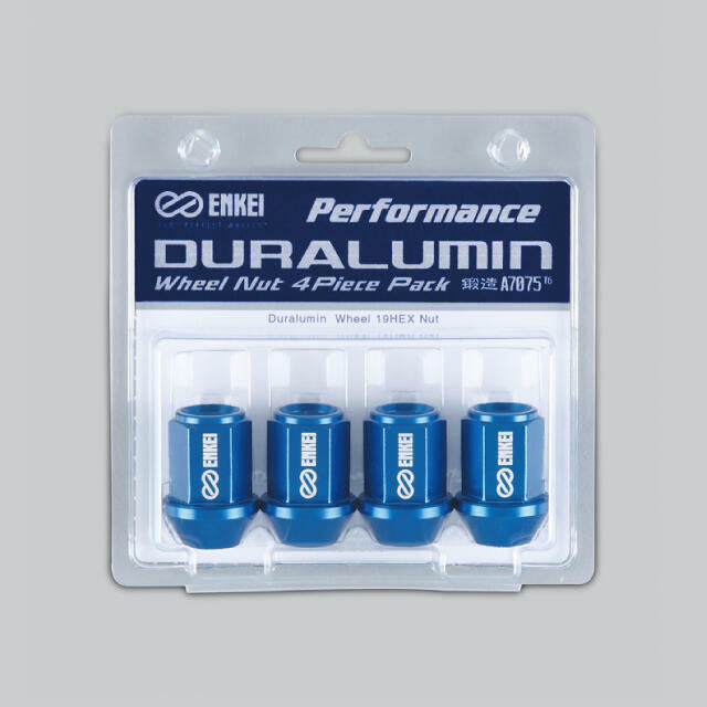ENKEI PERFORMANCE DURALUMIN WHEEL NUT BLUE ANODIZED M12X1.5 M12X1.5 4PCS EKN1BL-4P