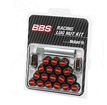 BBS RACING LUG NUT KIT (BLACK X RED) BBS RACING LUG NUT (BLACK X RED) RACING LUG NUT (RED) M12 P1.5 PLGM15BKR
