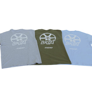 RAYS OFFICIAL T-SHIRT 25S KATAKANA RAYS WHEELS MILITARY GREEN SMALL 740925SRAYS46