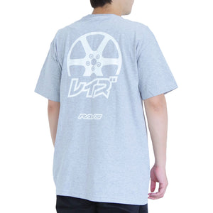 RAYS OFFICIAL T-SHIRT 25S KATAKANA RAYS WHEELS HEATHER GRAY LARGE 740925SRAYS53
