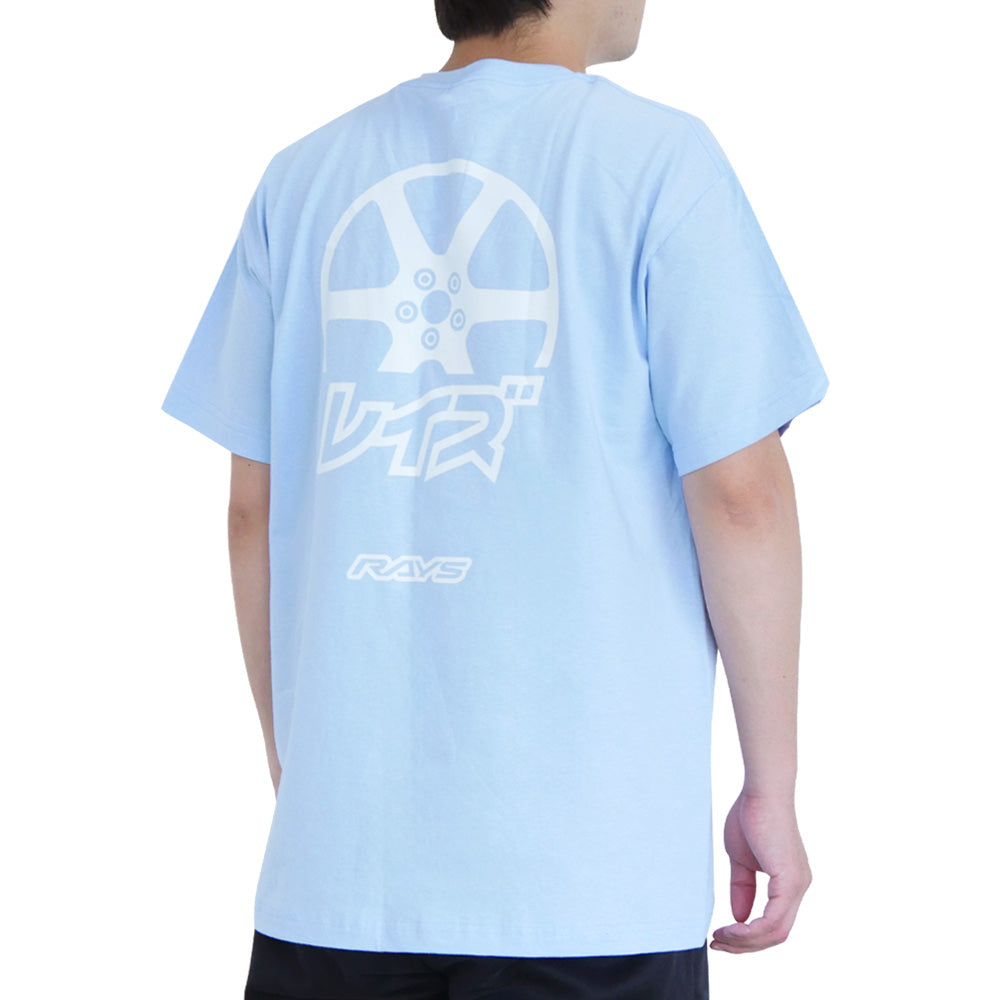 RAYS OFFICIAL T-SHIRT 25S KATAKANA RAYS WHEELS POWDER BLUE EXTRA LARGE 740925SRAYS44