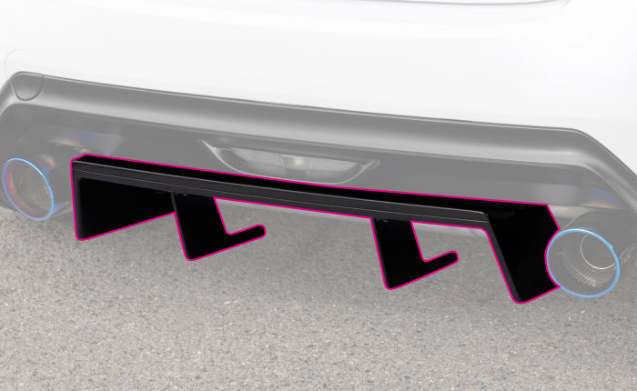KUHL RACING KRUISE KR-GRYRR REAR CENTER DIFFUSER WITH CENTER FIN ONE TONE PAINTED FOR TOYOTA GR YARIS GXPA16 KUHL-00017