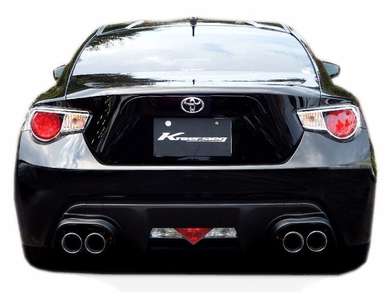 KREISSIEG CAT-BACK F1 SOUND VALVETRONIC EXHAUST SYSTEM 4-PIPE TITANIUM FLOATING CURL TAIL SANDBLASTED KSG LOGO MARK AT SHIFT FOR TOYOTA 86 T86-02-TITANIUM-AT