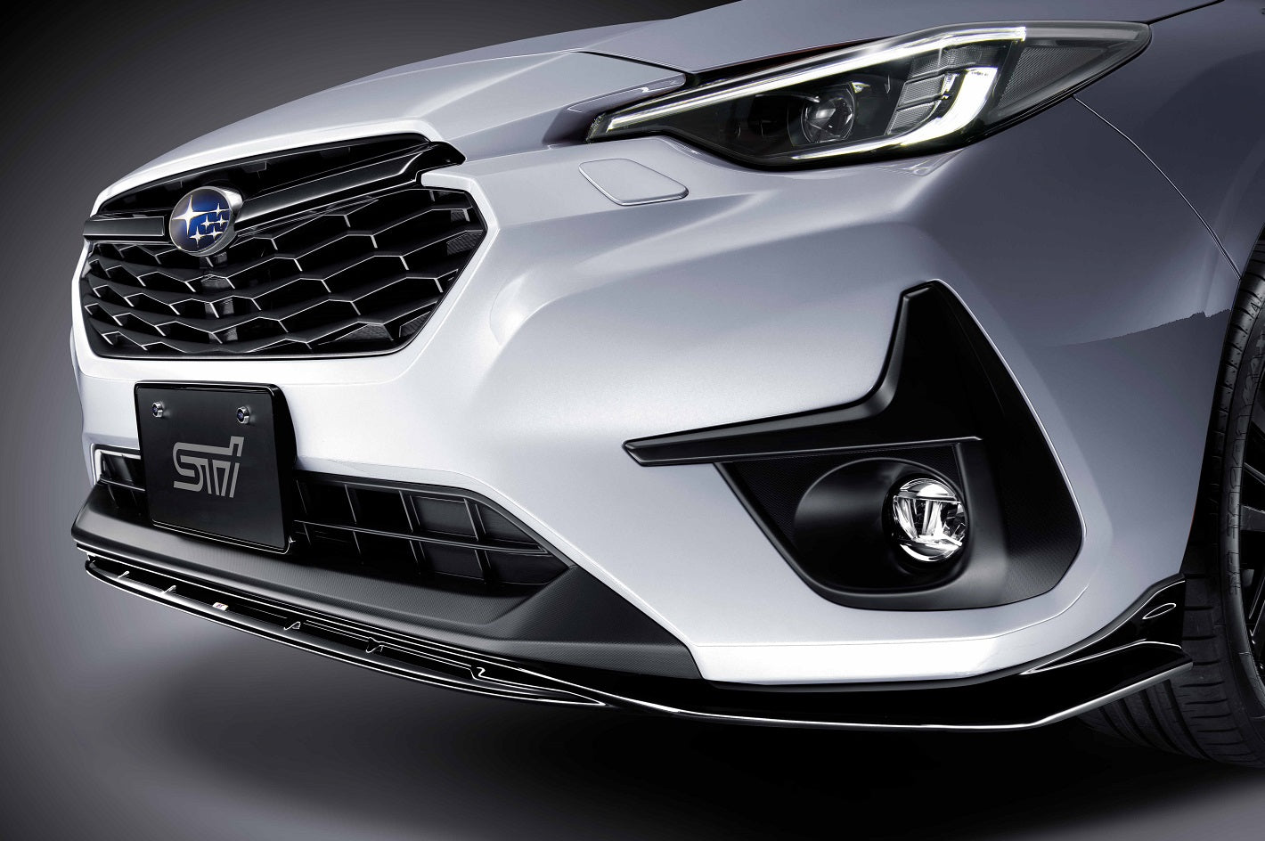 STI FRONT UNDER SPOILER BLACK FOR SUBARU IMPREZA 5DOOR GU SG517FN000