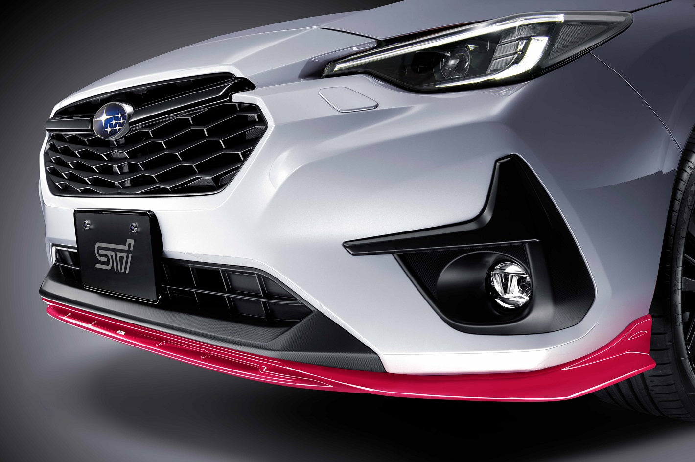 STI FRONT UNDER SPOILER CHERRY RED FOR SUBARU IMPREZA 5DOOR GU SG517FN010