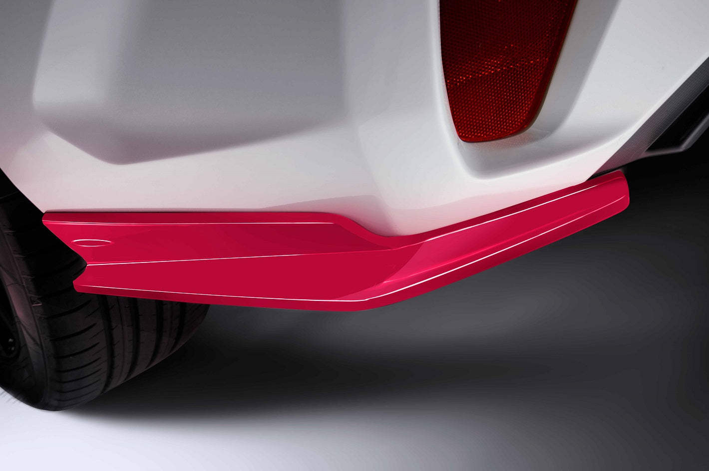 STI REAR SIDE UNDER SPOILER CHERRY RED FOR SUBARU IMPREZA 5DOOR GU SG517FN210