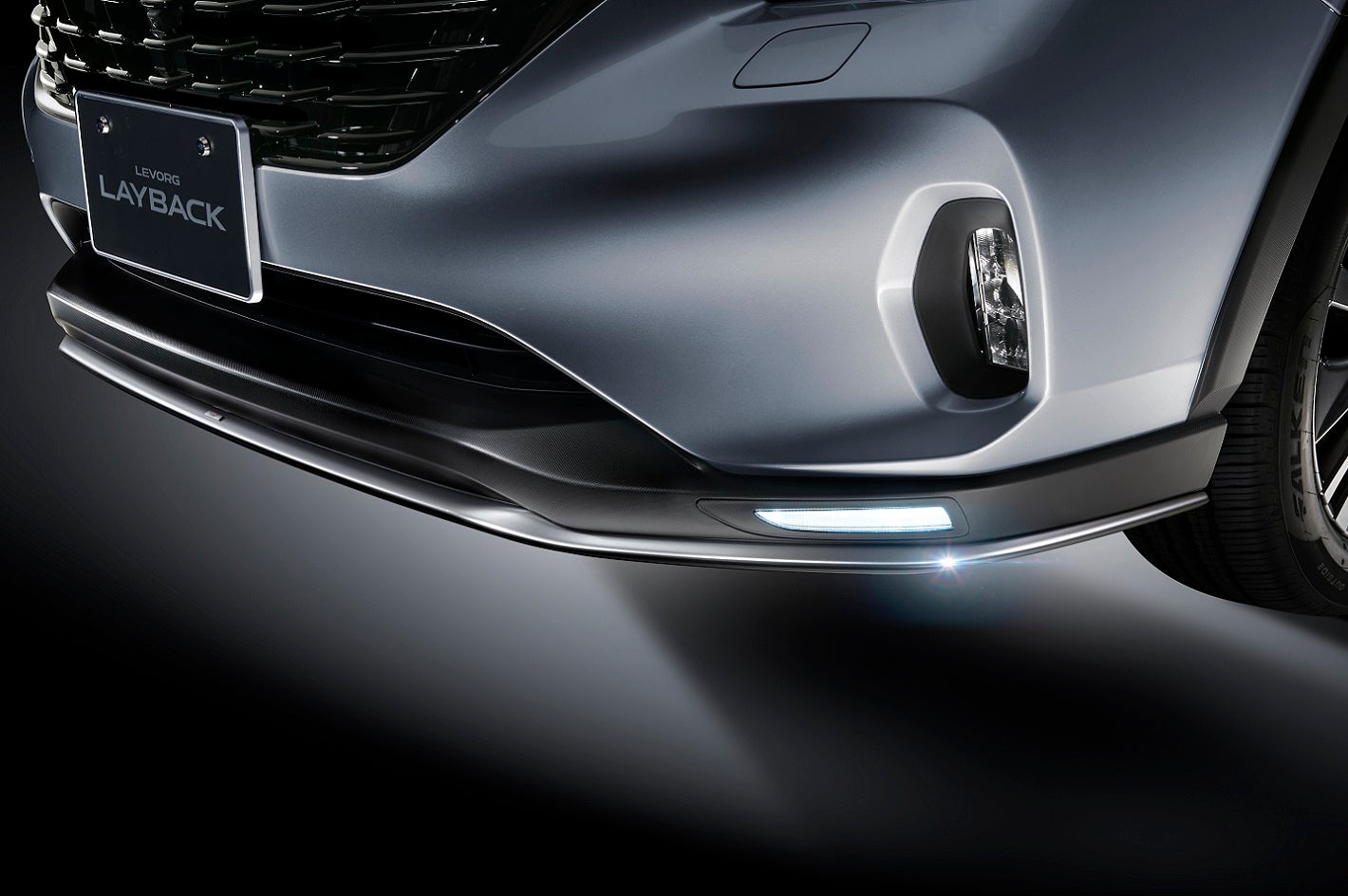 STI FRONT UNDER SPOILER SILVER FOR SUBARU LAYBACK VN SG517VC060