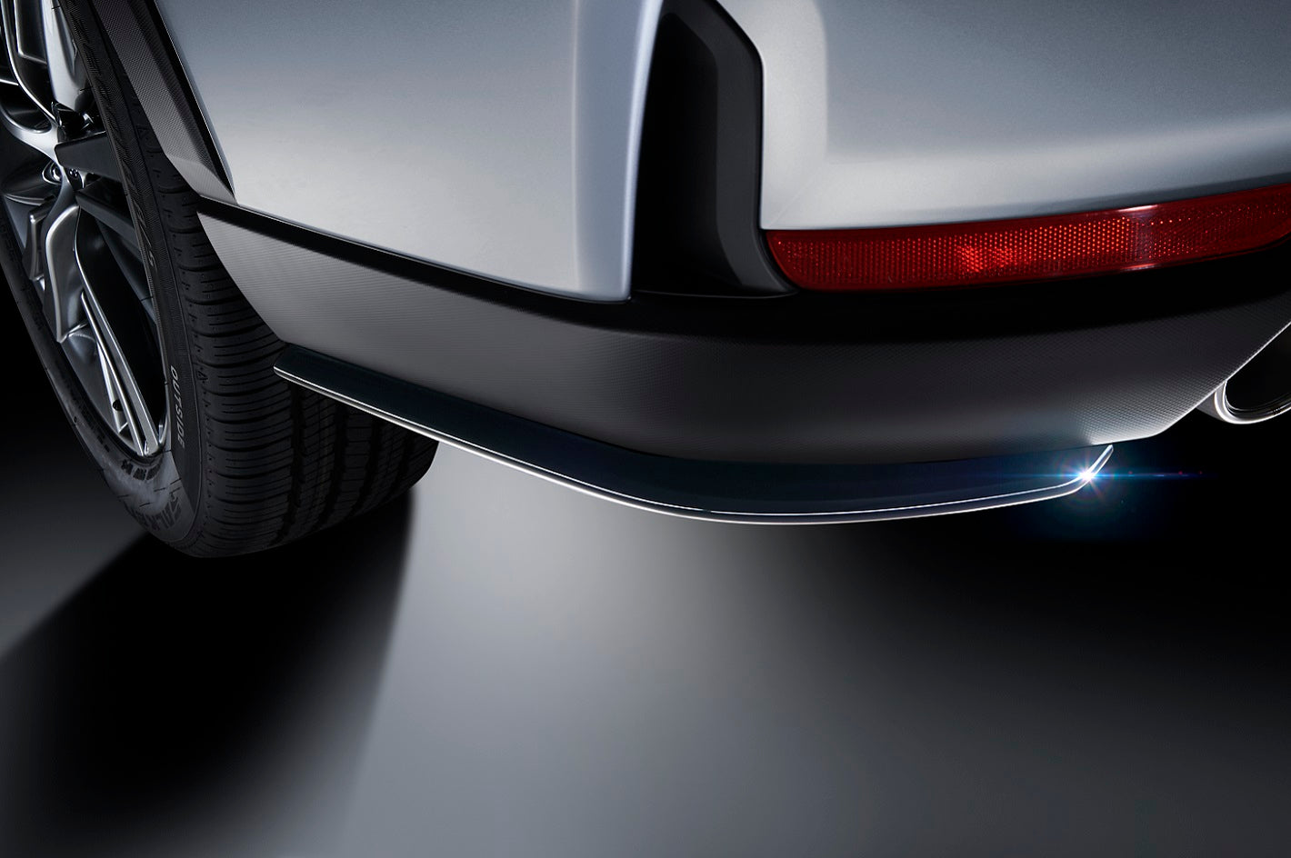 STI REAR SIDE UNDER SPOILER BLACK FOR SUBARU LAYBACK VN SG517VC240