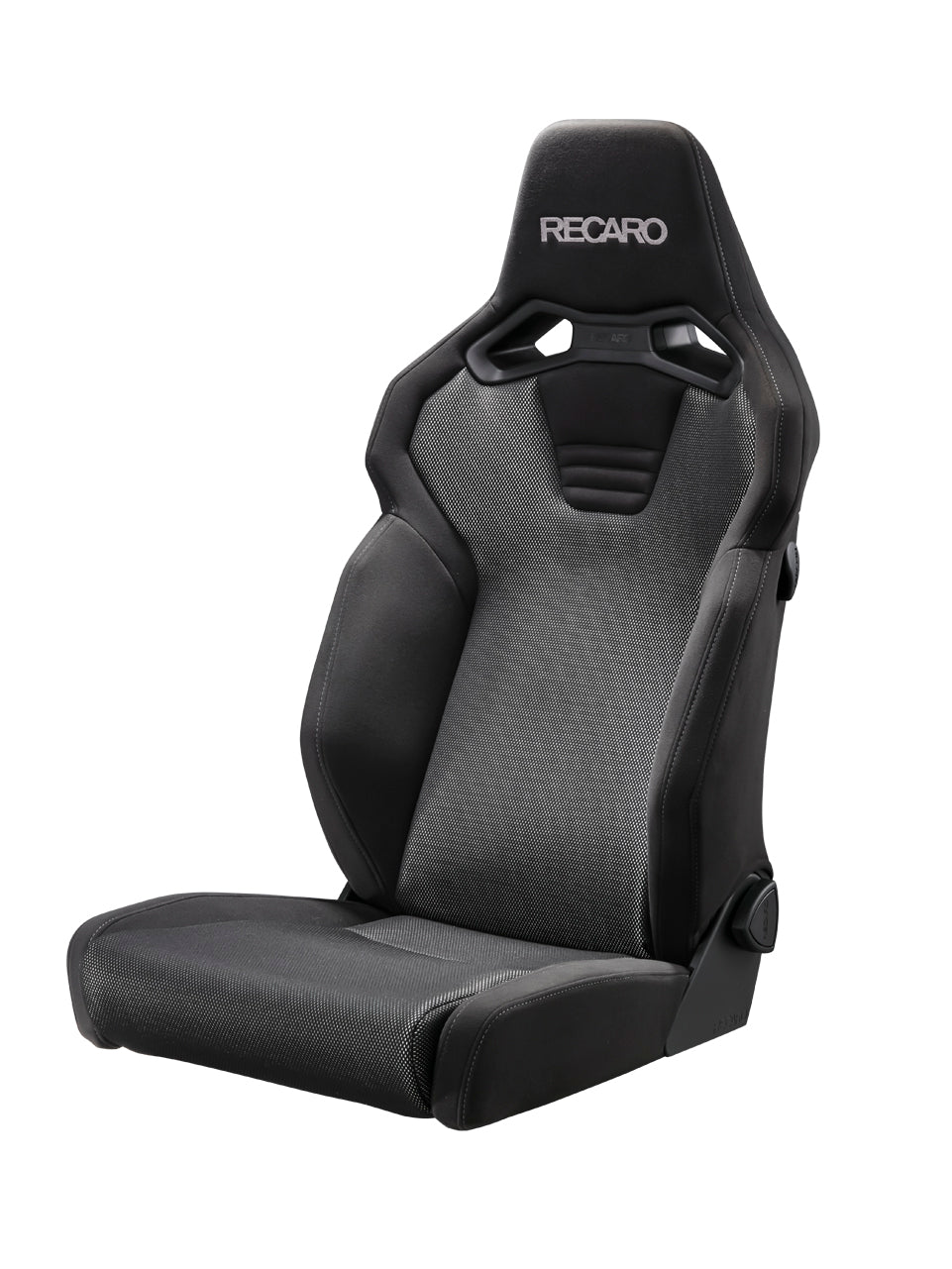 RECARO SR-C BK100H A R SL BK BRILLIANT MESH SILVER AND KAMUI BLACK COLOR SEAT ARMREST ATTACHEBLE WITH HEATED SEATS FOR  81-121.29.642-0