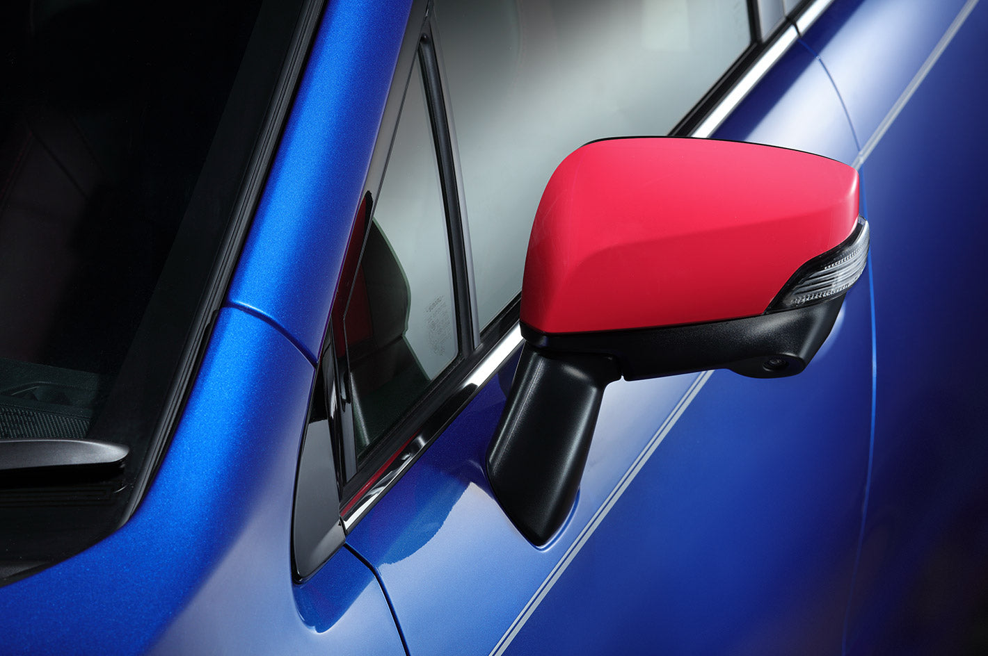 STI DOOR MIRROR COVER LH CHERRY RED FOR SUBARU WRX STI VA ST91054VV080
