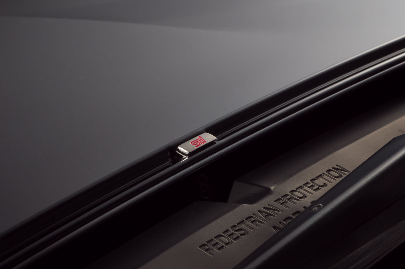 STI HOOD GURNEY FLAP BLACK FOR SUBARU WRX S4 VB LEVORG VN
