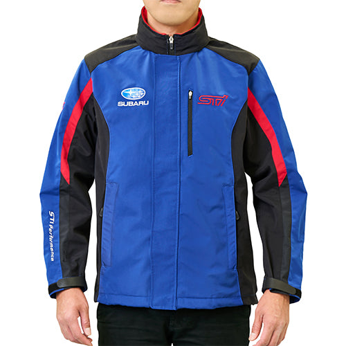 SUBARU STI レーシングジャケット　L ブルー Subaru JDM STI 2025 Edition Team Jacket - Performance — Subimods.com