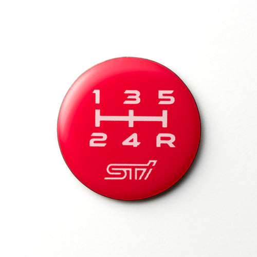 STI SHIFT PATTERN EMBLEM RED 6MT UPPER LEFT R STSG25100360