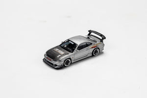 TOP SECRET 1 64 MINI GT TOP SECRET S15 SILVIA SILVER FOR  TOP-SECRET-00274