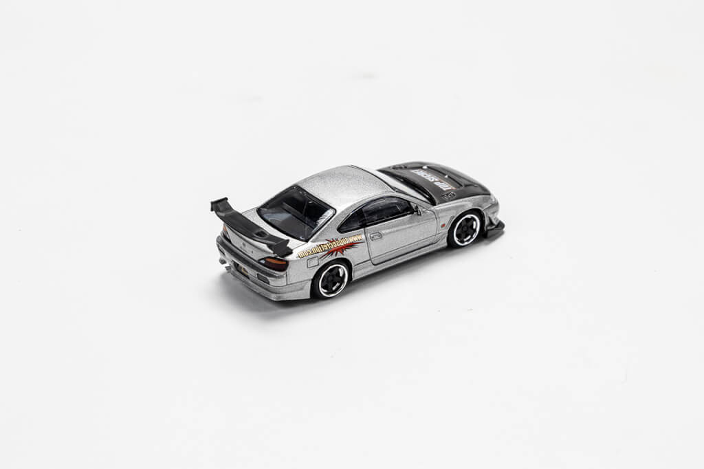 TOP SECRET 1 64 MINI GT TOP SECRET S15 SILVIA SILVER FOR  TOP-SECRET-00274