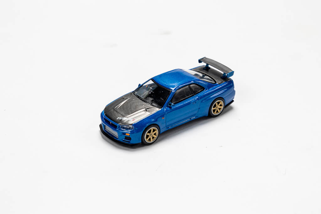 TOP SECRET 1 64 MINI GT TOP SECRET R34GT-R BLUE FOR  TOP-SECRET-00278