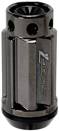 KYO-EI KICS BG7 NUT 20P ATTACHED CAP M12XP1.5 GLORIOUSE BLACK BG7F01