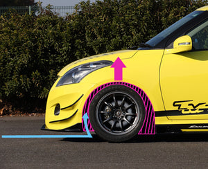 TM SQUARE FRONT BUMPER SPOILER FRP UNPAINTED FOR SUZUKI SWIFT ZC32S TMDF-A01101