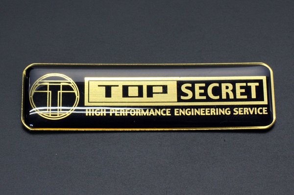 TOP SECRET ALUMINUM EMBLEM FOR  TOP-SECRET-00328