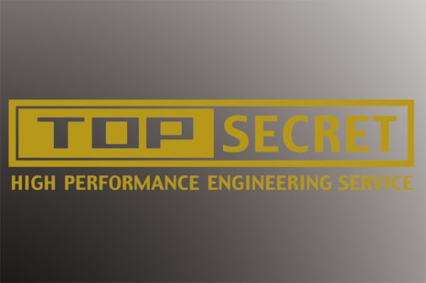 TOP SECRET TOPSECRET LOGO STICKER 200MM POLISHED GOLD FOR  TOP-SECRET-00321