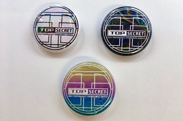 TOP SECRET BUTTON BADGE GRADATION FOR  TOP-SECRET-00309