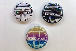 TOP SECRET BUTTON BADGE GRADATION FOR  TOP-SECRET-00309