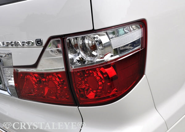 CRYSTAL EYE FUGA TYPE VULCAN LED TAIL LAMP (RED CLEAR) FOR TOYOTA ALPHARD 10 KOUKI J021RC