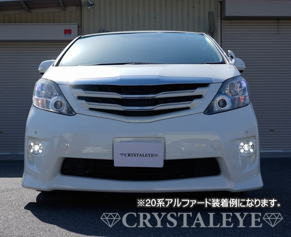 CRYSTAL EYE LED FOG LAMPS AND LED DAYTIME RUNNING LIGHTS FOR TOYOTA ALPHARD 20 ZENKI E023FG