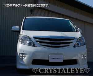 CRYSTAL EYE LED FOG LAMPS AND HIGH-BRIGHTNESS LED DAYTIME RUNNING LIGHTS FOR TOYOTA VELLFIRE 20 ALPHARD 20 ZENKI E023FG