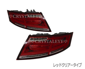 CRYSTAL EYE 8S STYLE FIBER LED TAIL LAMP, RED CLEAR TYPE FOR AUDI AUDI TT COUPE 8J TTS ROADSTER RS S177RC