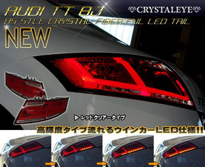 CRYSTAL EYE 8S STYLE FIBER LED TAIL LAMP, RED CLEAR TYPE FOR AUDI AUDI TT COUPE 8J TTS ROADSTER RS S177RC