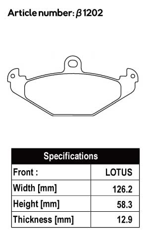 ACRE EUROSTREEET BRAKE PAD REAR FOR LOTUS ELISE 1.8 β1202-EUROSTREET