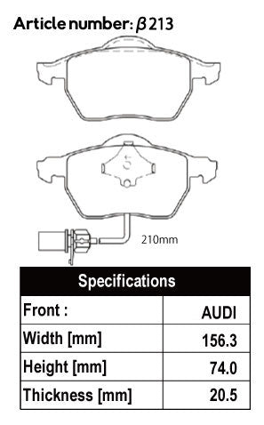 ACRE PC3200 BRAKE PAD FRONT FOR AUDI A6 A6 AVANT A6 ALLROAD C5 2.4 4BAGA 4BAPS 4BBDV β213-PC3200