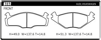 ACRE FORMULA700C BRAKE PAD FRONT FOR VOLKS WAGEN JETTA JETTA II 1.8 CLI GLI GLX FR.VENTI DISC β232-FORMULA700C