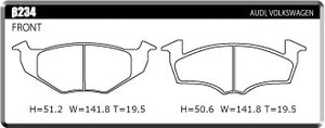 ACRE RACING PRO BRAKE PAD FRONT FOR VOLKS WAGEN POLO 6N 1.6 NO.6N-TY140001~ 6NAEE 6NAHS β234-RACING-PRO