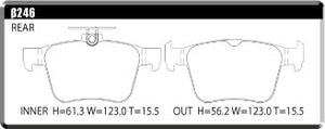 ACRE PC2600 BRAKE PAD REAR FOR AUDI TTS COUPE 2.0 TFSI QUATTRO FVCJXF β246-PC2600