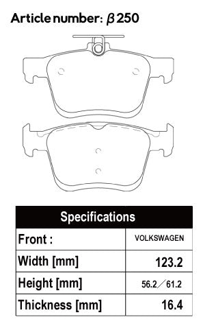 ACRE REAL RACING BRAKE PAD REAR FOR VOLKS WAGEN GOLF ALLTRUCK 1.8 TSI 4MOTION AUCJSF β250-REAL-RACING