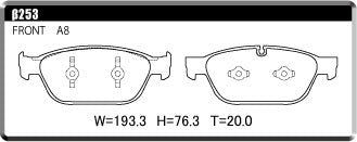 ACRE FORMULA800C BRAKE PAD FRONT FOR AUDI A8 A8 HYBRID 4H 4.2 FSI QUATTRO LONG 4HCDRF 4HCDRL β253-FORMULA800C