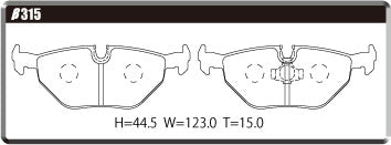ACRE EUROSTREEET BRAKE PAD REAR FOR BMW Z4 E85 ROADSTER E86 COUPE 2.2I 2.5I ROADSTER BT22 BT25 β315-EUROSTREET