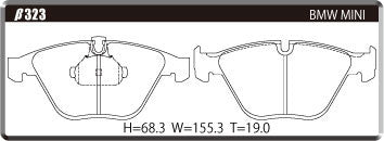 ACRE FORMULA700C BRAKE PAD FRONT FOR BMW 5 SERIES E60 SEDAN E61 WAGON 530I TOURING DS30 NL30 β323-FORMULA700C