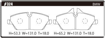 ACRE FORMULA800C BRAKE PAD FRONT FOR BMW MINI R56 HATCHBACK 1.4 1.5 ONE ME14 SR1 β324-FORMULA800C