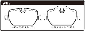 ACRE FORMULA700C BRAKE PAD REAR FOR BMW MINI R61 PACEMAN 1.6 JCW SSJCW β325-FORMULA700C