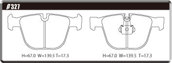 ACRE FORMULA700C BRAKE PAD REAR FOR BMW 5 SERIES E60 SEDAN E61 WAGON 550I TOURING NH48 PW48 β327-FORMULA700C