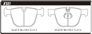 ACRE RACING PRO BRAKE PAD REAR FOR BMW 5 SERIES E60 SEDAN E61 WAGON 550I TOURING NH48 PW48 β327-RACING-PRO
