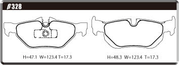 ACRE EUROSTREEET BRAKE PAD REAR FOR BMW 3 SERIES E92 325I COUPE KE25 β328-EUROSTREEET
