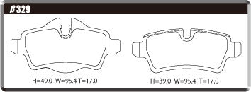 ACRE FORMULA700C BRAKE PAD REAR FOR MINI R55 CLUBMAN 1.6 COOPER ML16 β329-FORMULA700C