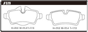 ACRE REAL RACING BRAKE PAD REAR FOR BMW MINI R59 CONVERTIBLE 1.6 COOPER SY16 β329-REAL-RACING